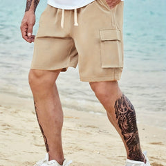 Men's Drawstring Cargo Shorts Casual Outdoor Summer Shorts