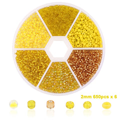 3900 Pcs Glass Pony Beads Colorful Jewelry Making Set DIY Jewelry Accessories