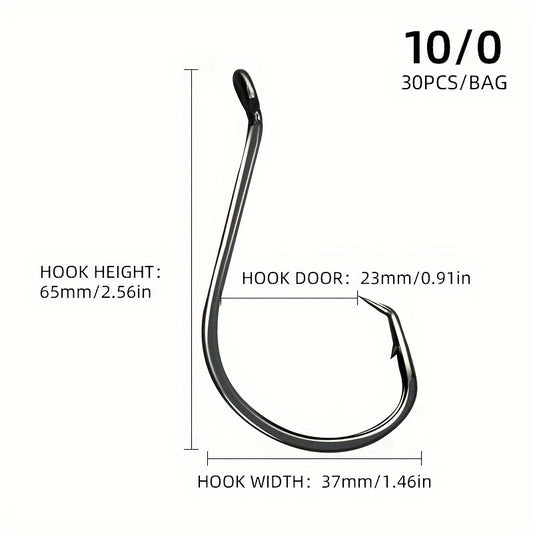 30pcs 1 0 1 High Carbon Steel Octopus Hooks Barbed Fishing Hooks Fishing Tackle