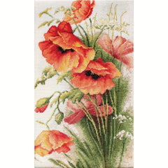 1pc Embroidery Kit Cross Stitch For Adults Corn Poppy Patterns