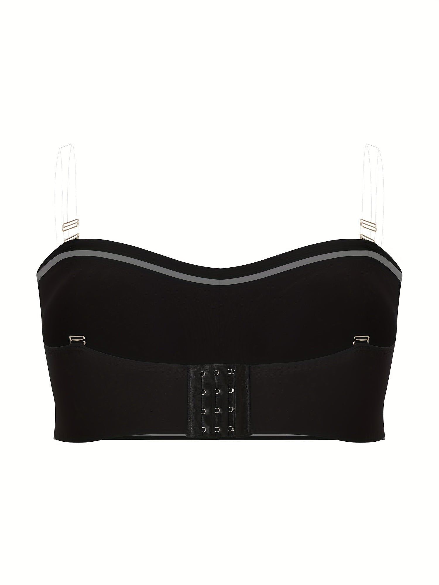 2 Pack Seamless Bandeau Bras for Women Plus Size, No Slip Ultra Soft Lightweight