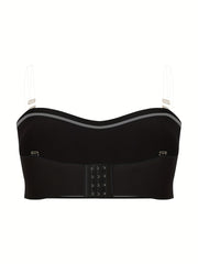 2 Pack Seamless Bandeau Bras for Women Plus Size, No Slip Ultra Soft Lightweight