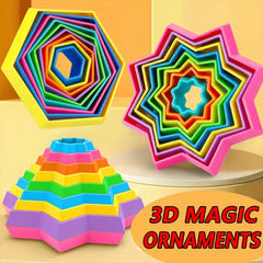 3D Magic Stereoscopic Fidget Toy Star Circle Stacking Toy