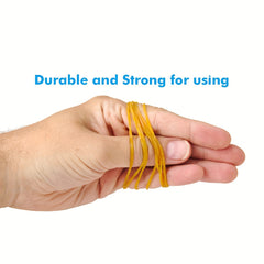 100pcs Yellow Rubber Band Ring High Elastic Durable Rubber Band