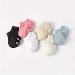 6 Pack Toddler Grip Ankle Socks Non Slip Anti Skid 6 Pairs Gift Set