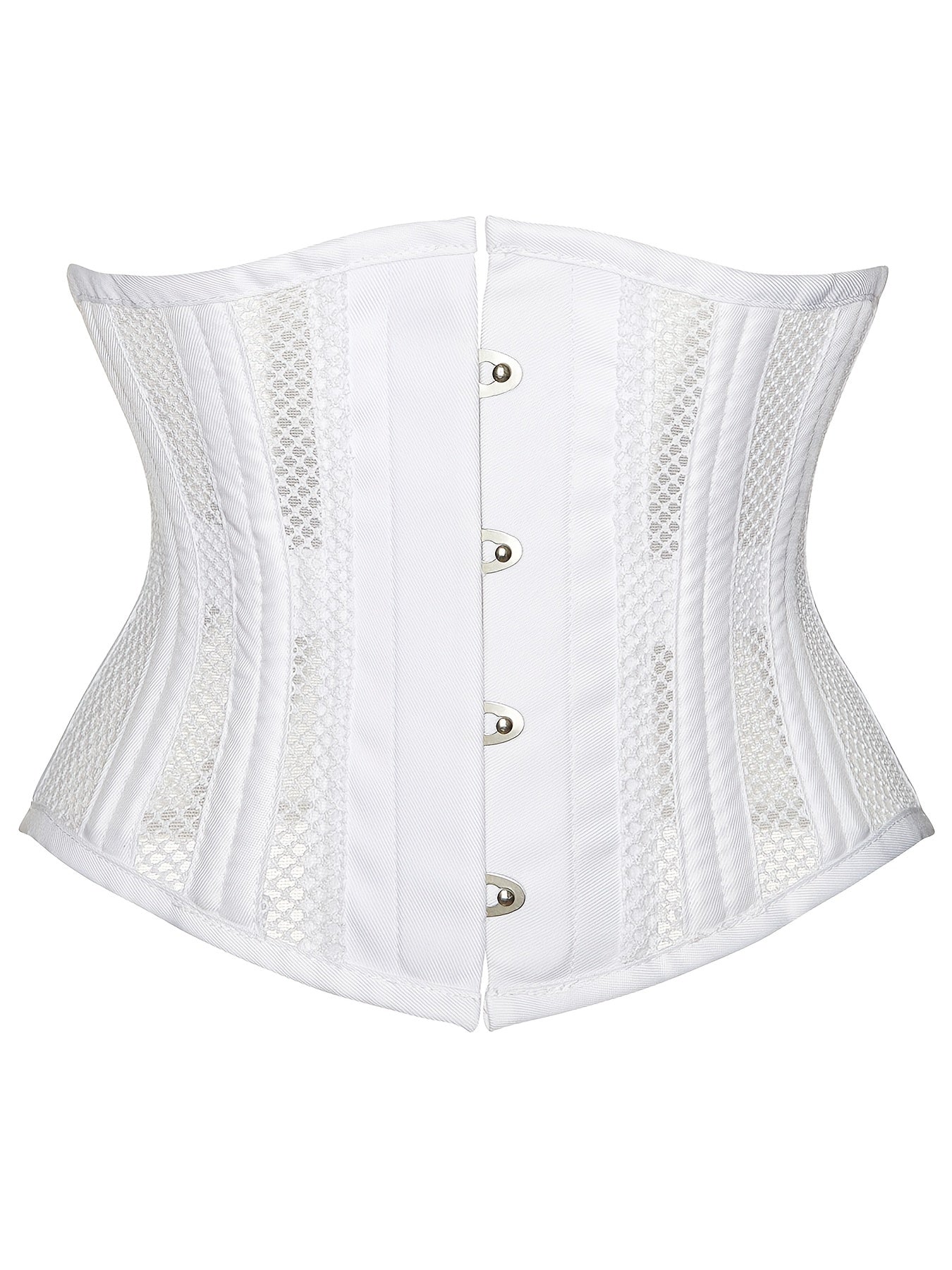 24 Steel Boned Underbust Lace Up Mesh Waist Corset