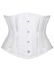 24 Steel Boned Underbust Lace Up Mesh Waist Corset