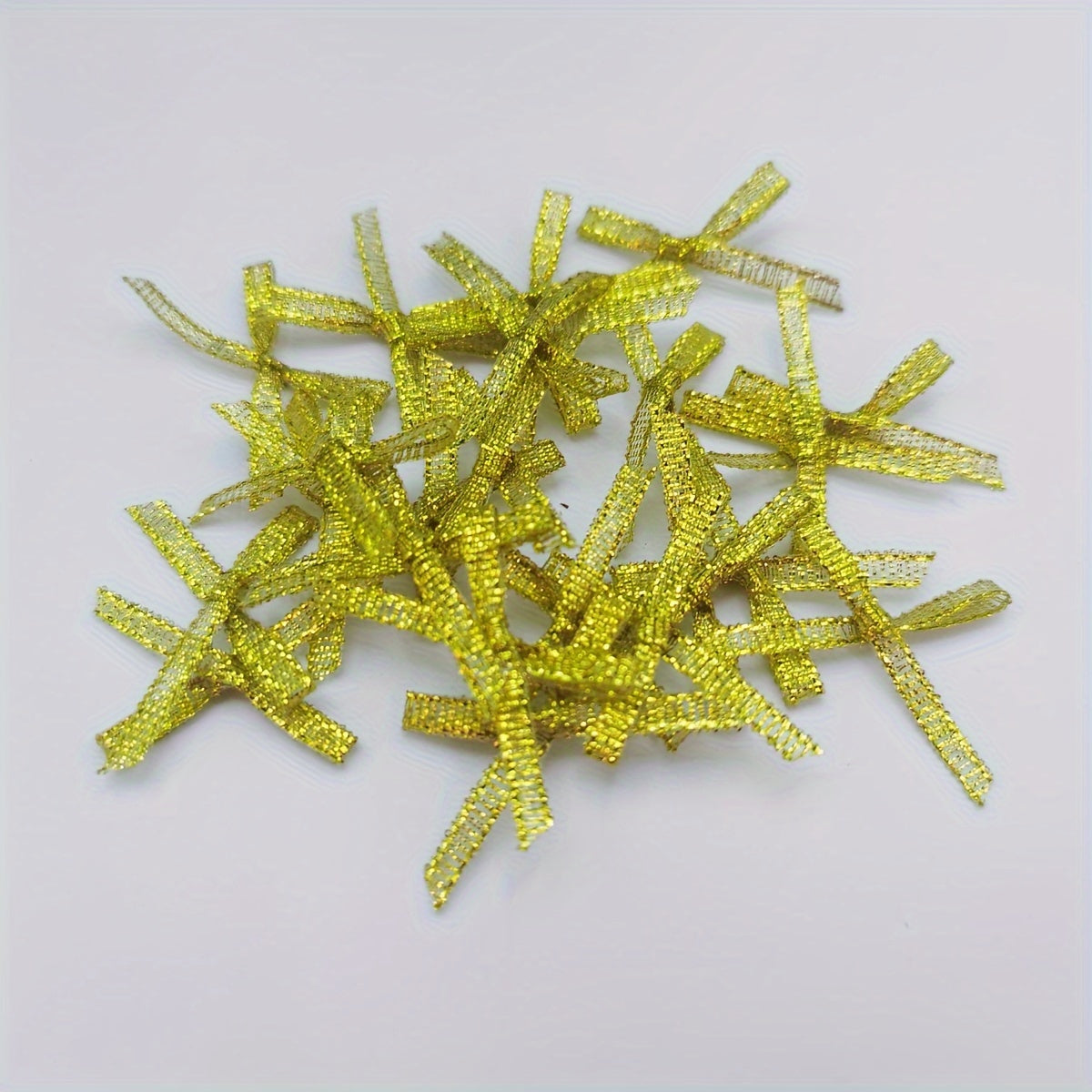 50pcs Mini 3mm Wide Ribbon Bows Christmas Decorative Satin Ribbon Tail Bow