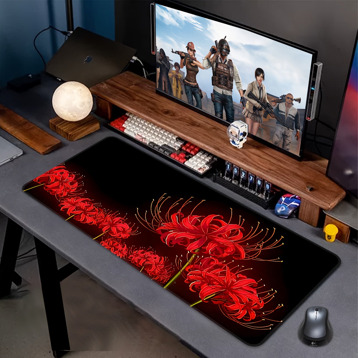 Red Spider Lily Large Game Mouse Pad Non Slip Office Mouse Pad