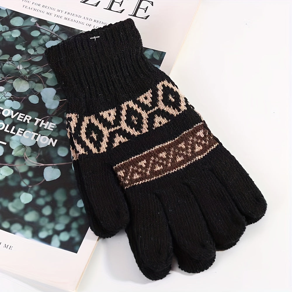 Windproof Knitted Warm Gloves for Men and Women