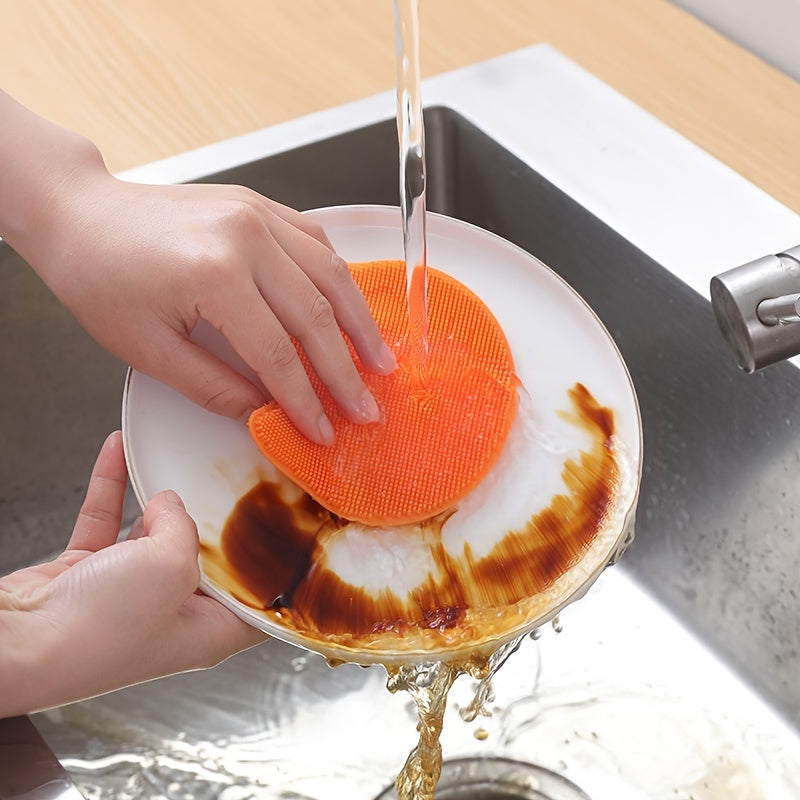 Reusable Silicone Cat Shape Cleaning Sponges for Dishes and Kitchen Supplies