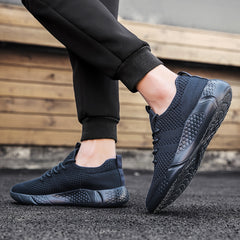 Men's Breathable Lace Up Casual Shoes Anti odor Running Sneakers