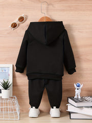 Infant Baby Casual Clothes Set Hooded Sweatshirt Trousers Bag