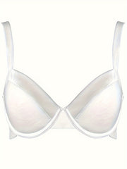 Solid T Shirt Bra Comfy & Breathable Push Up Bra