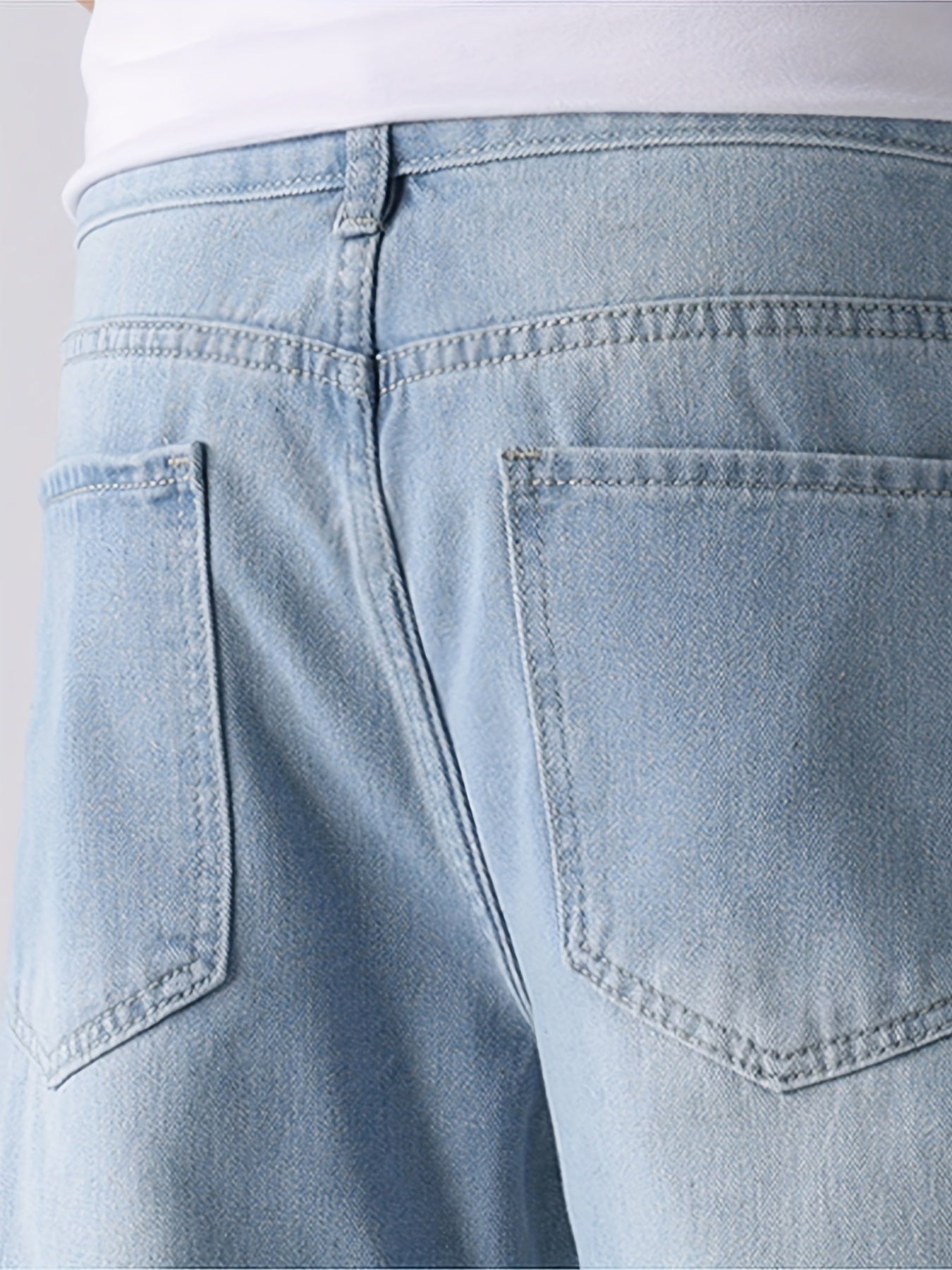 Men's Ripped Denim Shorts: Casual Street Style Distressed Denim Shorts