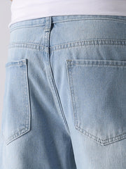 Men's Ripped Denim Shorts: Casual Street Style Distressed Denim Shorts