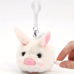 Clockwork Racing Bunny Pig Toy Plush Bell