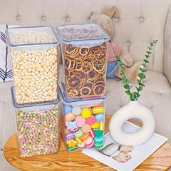 4Pack Large Food Storage Containers 5L BPA Plastic Airtight Canisters
