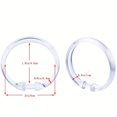 12pcs Transparent Plastic Shower Curtain Hooks O ring Bathroom Accessories