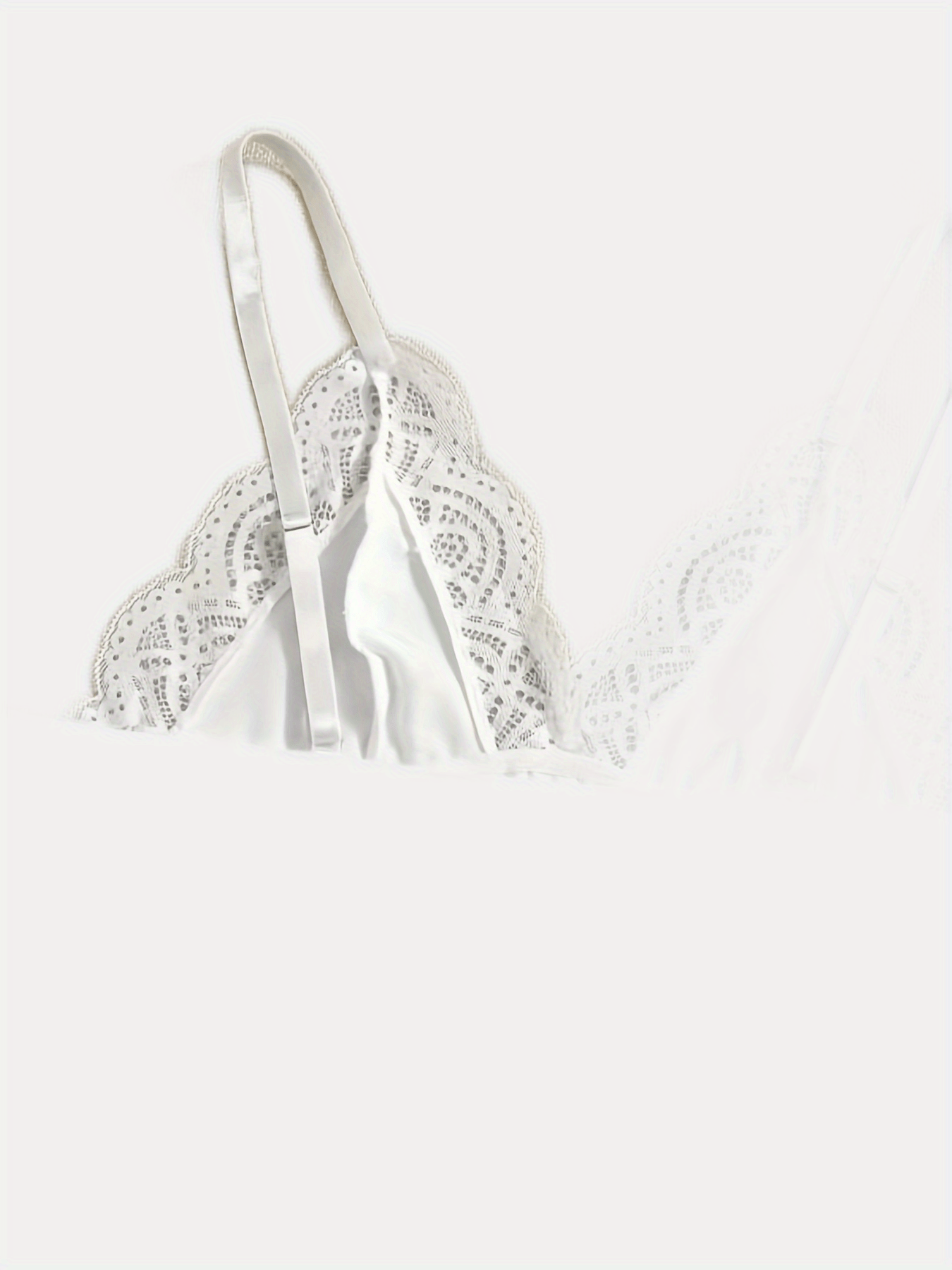 Sexy Lace Trim Nightdress V Neck Sleep Dress