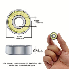 High Performance 608 ZZ Ball Bearings 10pcs