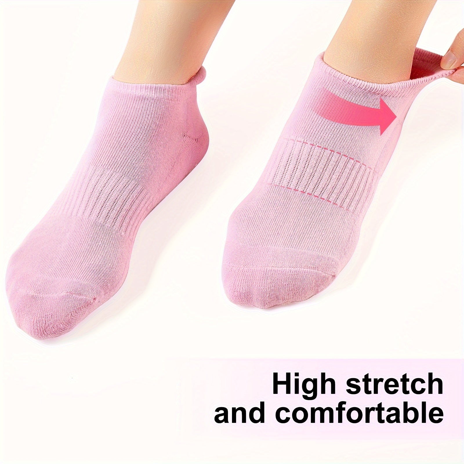 4 Pairs Non Slip Yoga Grip Socks for Women Barre Dance Anti Skid Socks