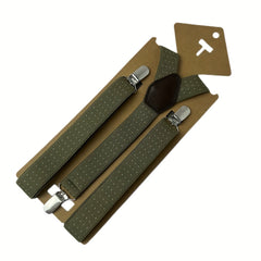 Men's Boy's Women's Suspenders 2 Jacquard Elastic Adjustable Y Back