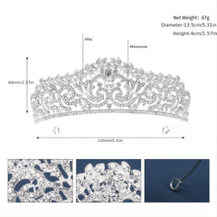 Vintage Bridal Glitter Tiara Crown Wedding Bride