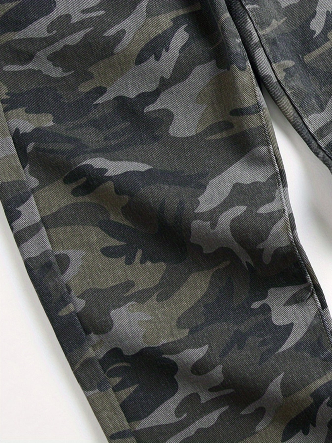 Camouflage Slim Fit Jeans Men's Casual Street Style Denim Pants