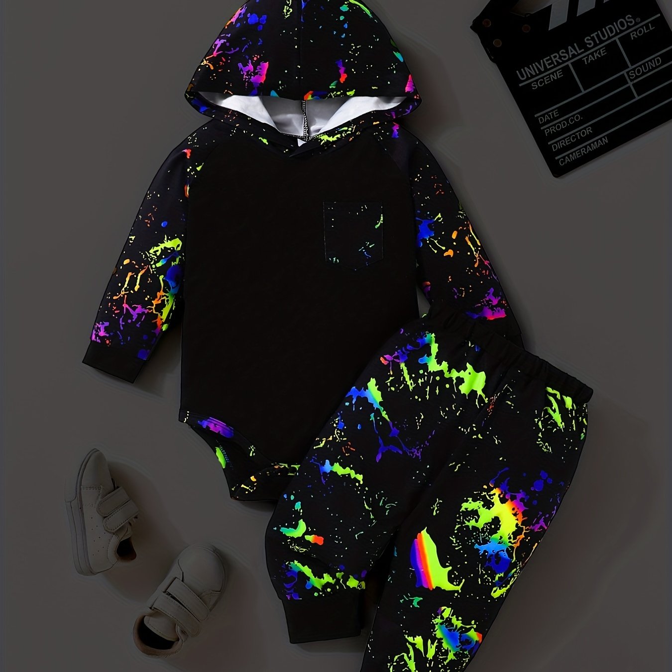 Baby Boys Glow In The Dark Hoodie & Pants Set