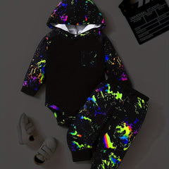 Baby Boys Glow In The Dark Hoodie & Pants Set