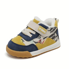 Warm Fleece Baby Boys Sneakers Lightweight Non Slip Shoes for Outdoor Walking