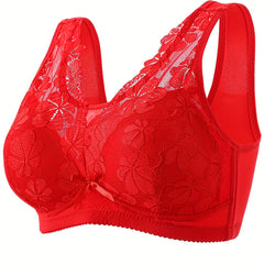 Lace Wireless Push-Up Bra for Women