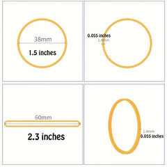 2000pcs Rubber Elastic Bands For Hair Home Office Supplies 38mm