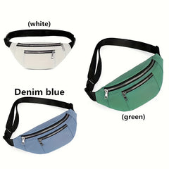 Waterproof Solid Waist Pack Crossbody Bag Outdoor Sports