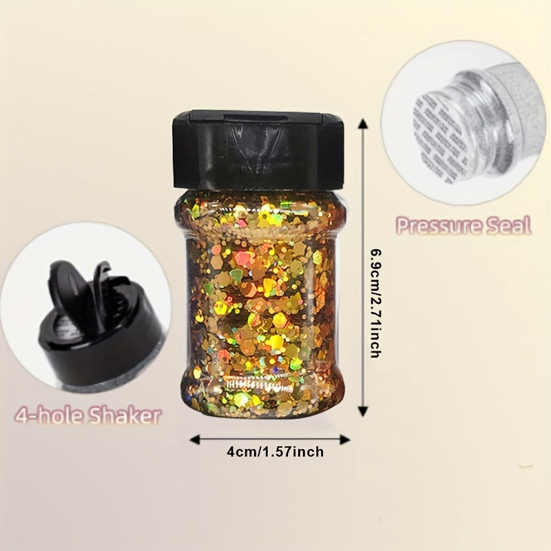 Holographic Chunky Glitter for Face Body Paint Glow Makeup