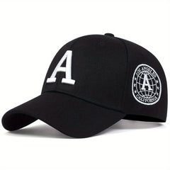 Classic A Embroidery Baseball Cap Unisex Adjustable Sun Hat