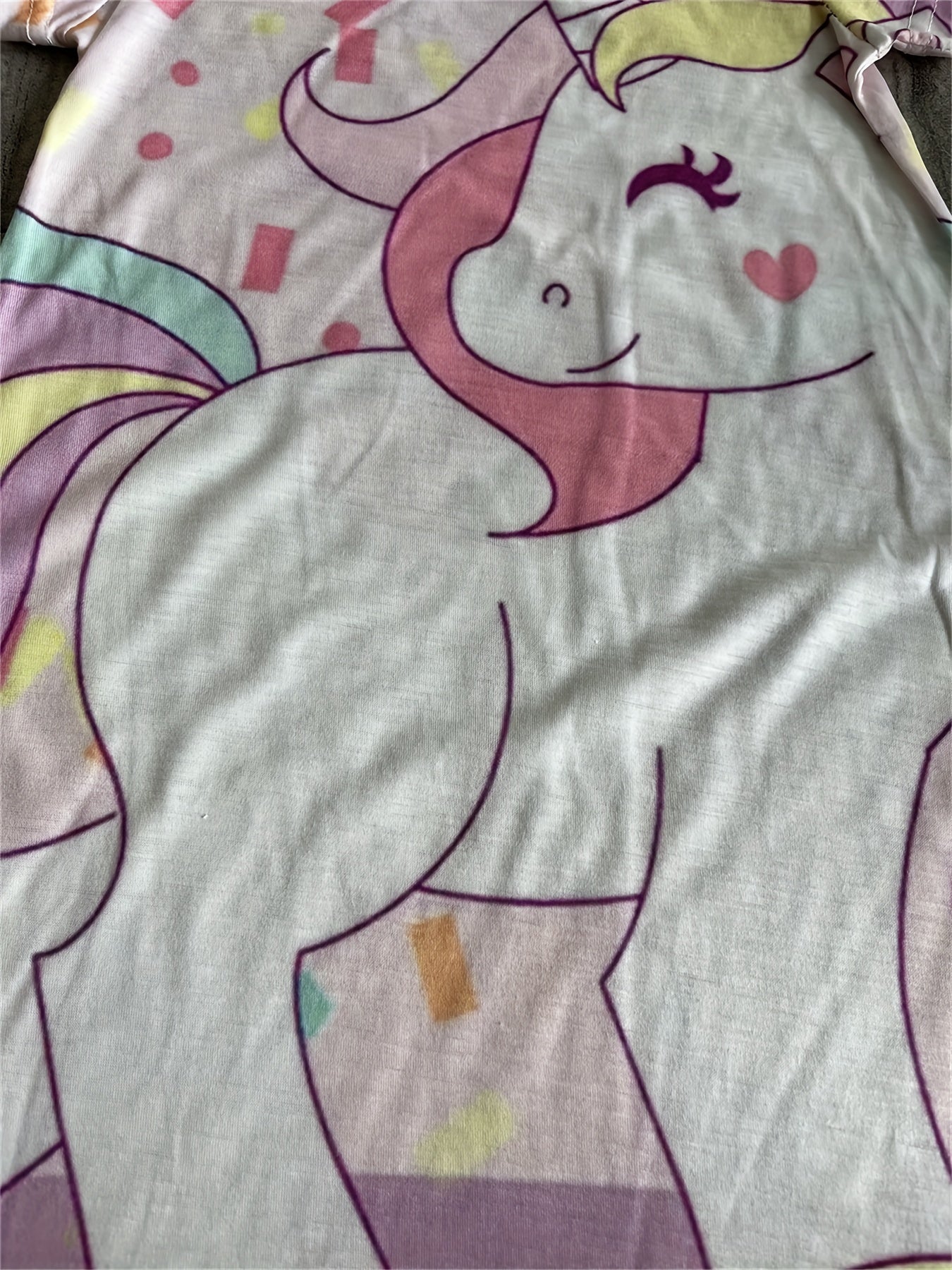 Girl's Pony Dress Short Sleeve Crew Neck Princess Dress Summer Party