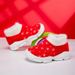 Boy's Solid Thermal Sock Shoes Non Slip Casual Sneakers