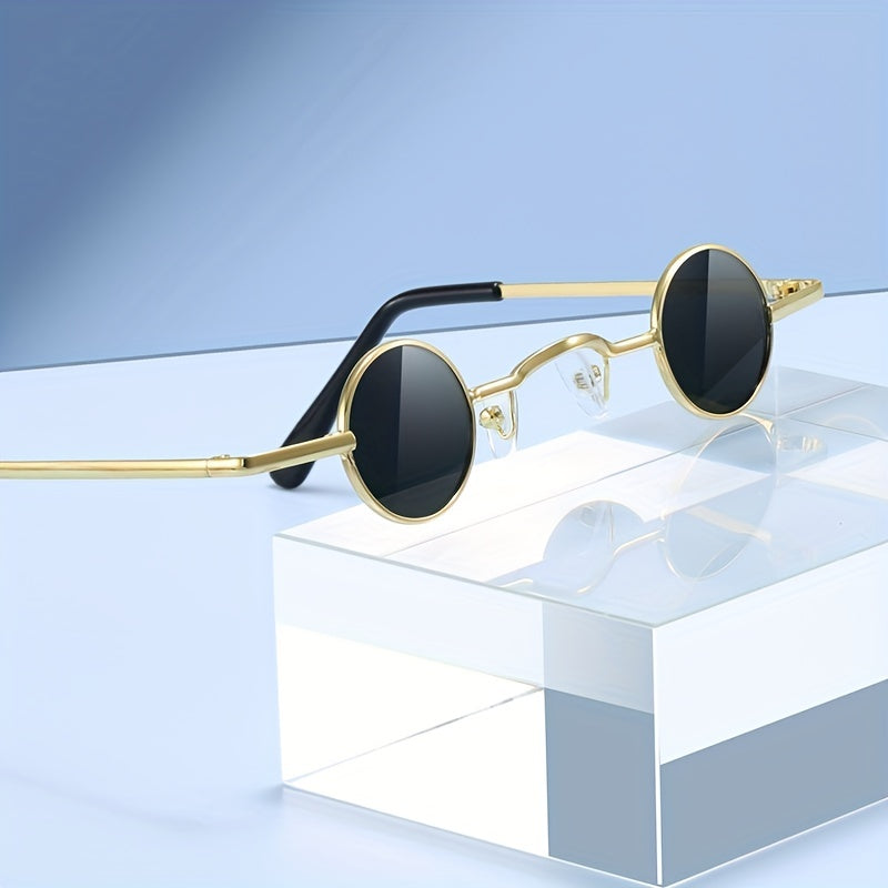 Men's Small Round Frame Sunglasses Hip Hop Style Mixed Glasses