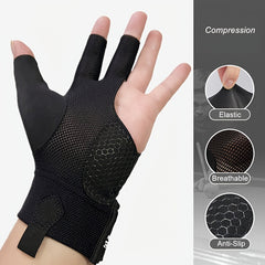 High Elastic Left Hand Billiards Glove Non Slip Three Finger