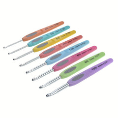 8pcs Crochet Hooks Kit Set Ergonomic Handle For Arthritic Hands