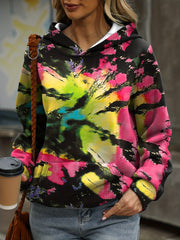 Tie Dye Kangaroo Pocket Hoodie Long Sleeve Hoodie Sweatshirt