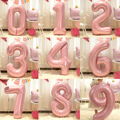 32" Pink Number Aluminum Film Balloon Party Decoration