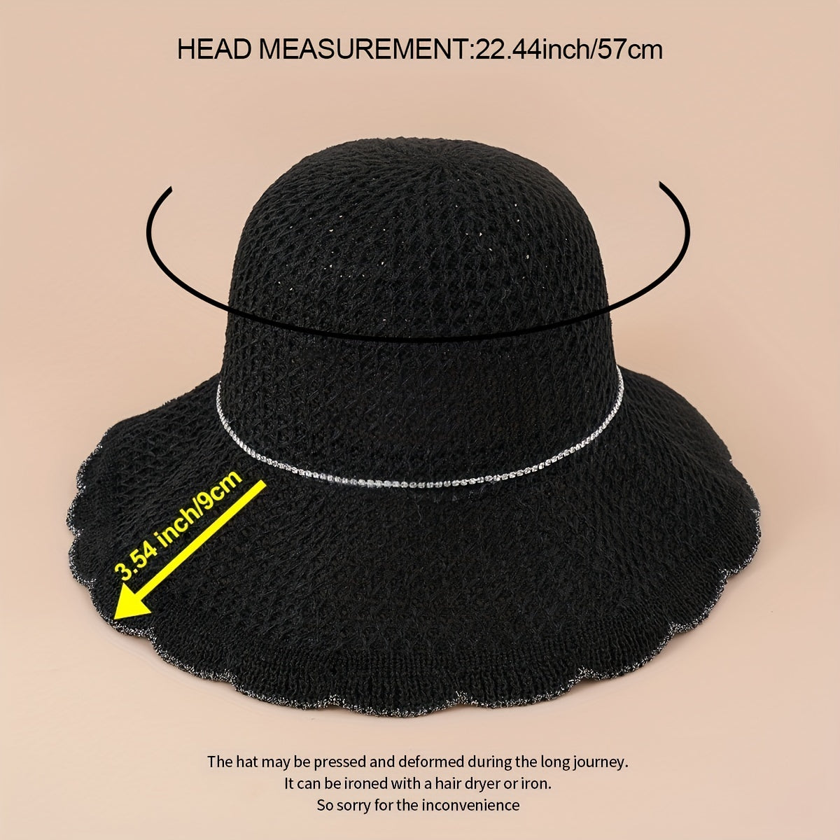 Hollow Crochet Flower Bucket Hat Knitted Basin Hat Casual Breathable Sun