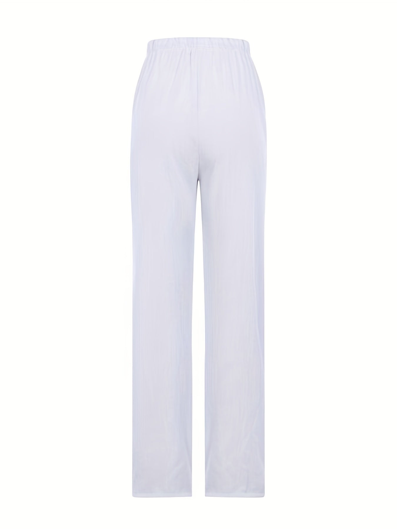 Butterfly & Flower Print Elastic Waist Pants for Women