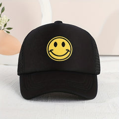 Mesh Paste Happy Face Baseball Cap Sunshade Children's Trucker Hat