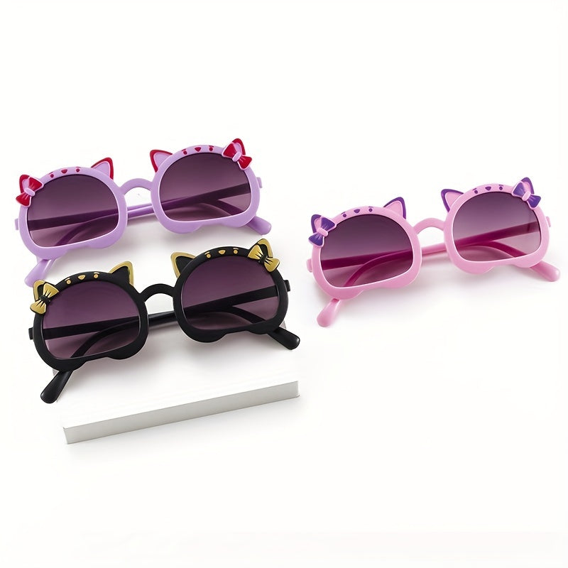 Girl's Cat Bow Sunglasses UV Protection Glasses