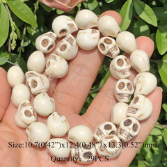 Skull Shape Howlite Turquoise Stone Loose Beads for DIY Jewelry Making