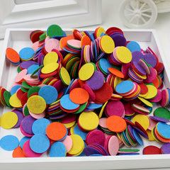 150pcs DIY Non-woven Circular Discs Mixed Color Hair Flower